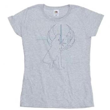 T-shirt Gris Jedi Maître Disney Équilibre