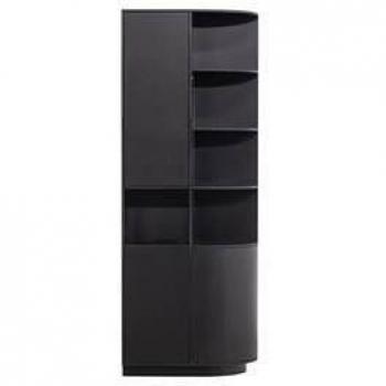 WOOOD Finca Stauraumschrank schwarz 78x210x40 cm