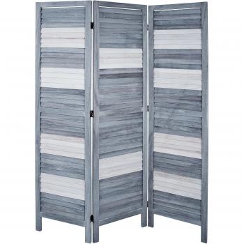 HAKU Grau-Weißer Schranktrennwand – 120 x 6 x 170 cm