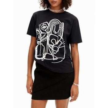 Desigual T-Shirt Donna Nera