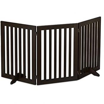 Recinzione per Bambini e Cani Relaxdays, Cancelletto HxL: 70 x 154 cm, Marrone