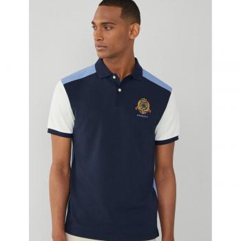 Polo Hackett Heritage Blu Navy a Maniche Corte per Uomo