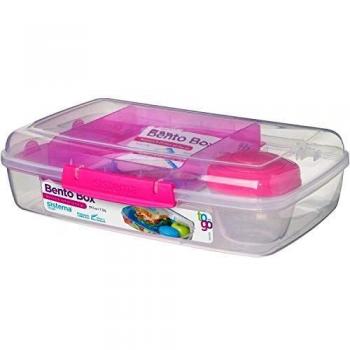 Sistema Bento Box To Go mit Fruchttopf, rosa, 1 Liter
