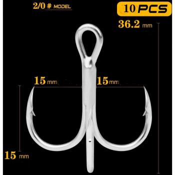20pcs High Strength Treble Hooks Set