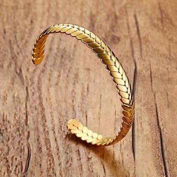 8MM Wide Wheat Cuff Bracelet