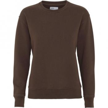 Pull col rond femme – Couleur café brun naturel