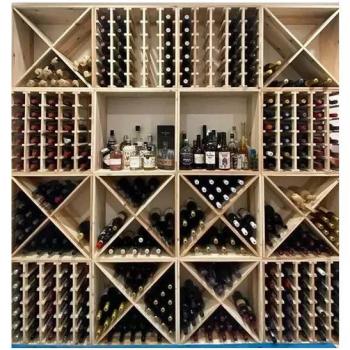 Casier de rangement pour vin en bois naturel