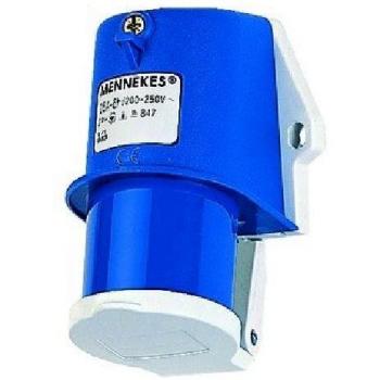 Blue/White 16A CEE Plug with IP44 Rating
