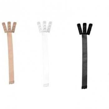 Bye Bra 2‑Set Low Back Straps 3‑Rohre – Schwarz, Beige (3er Pack)