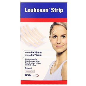 Leukosan Strip Cintas de Sutura 6 × 75 mm – 2 Stück, Bsn Medical