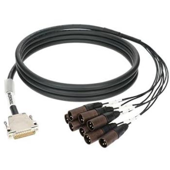 Câble multi‑paires TASCAM Loom 8 canaux stéréos, XLR vers D‑Sub 25p mâle (5 m) Klotz