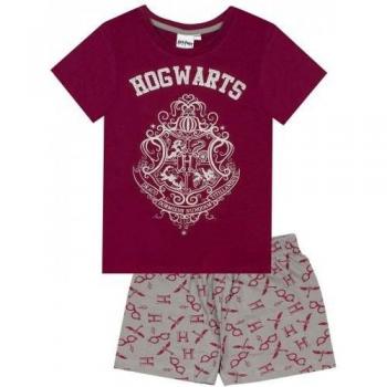 Pigiama e Pantaloncini Glitter Hogwarts per Ragazza 9-10 Anni – Colore Borgognano