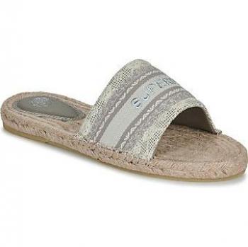 Superdry para mujer. WF310223A Alpargatas de lona gris (40), Tela, Plano, Ninguno, Casual, Superdry outlet 2024