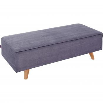 Hocker NORDIC CHIC – Grau, 137 cm, Naturbuche