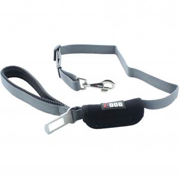I-Dog Laisse Confort Boucle Sécurité Auto 100 cm (Gris)