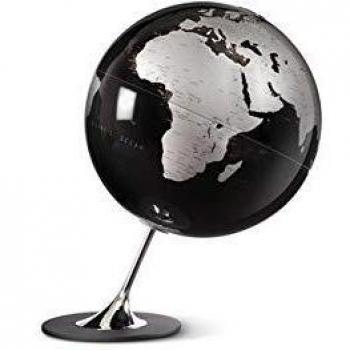 Mappa Terra Atmosphère Ø 25 CM, Metallo Nero