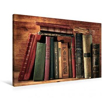 Leinwanddruck Querformat 90x60 cm „Bibliophile Nostalgie“ – HD-Qualität