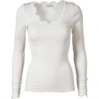 Silk Blouse Benita Langarm mit Spitzenkragen – Rosemunde