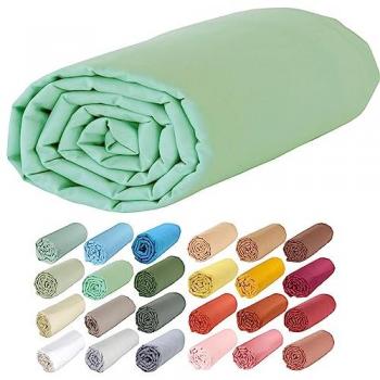 Drap Housse Bébé Turquoise 100% Coton Bio 60x120