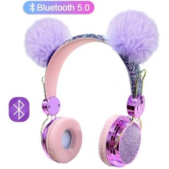 Kid-Friendly Luxury Diamond Wireless Earphones