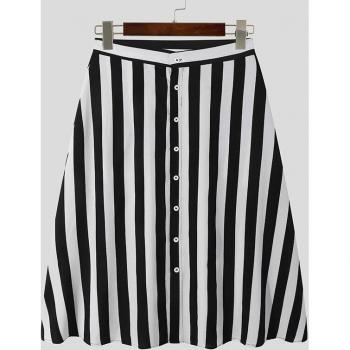 Pantalón Recto a Rayas Hombre