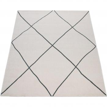 Tappeto Casa Moderna Rombi Bianca 160x230 – Paco Home