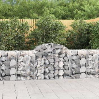 VidaXL Arched Gabion Baskets 6 pcs 78.7x19.7x31.5/39.4 Galvanized Iron