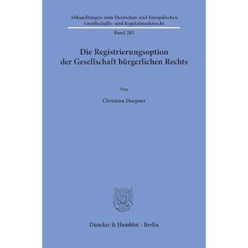 Die Registrierungsoption der Gesellschaft bürgerlichen Rechts