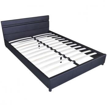 Sofbed LED 200x140 Ecopelle Nera