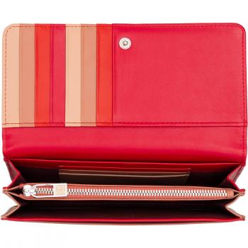 Cartera de cuero de vaca napa en rojo de Dudu con protección RFID para mujeres