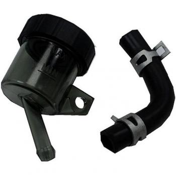 Praktisches Motorrad Ölreservoir Transparent Schwarz ABS