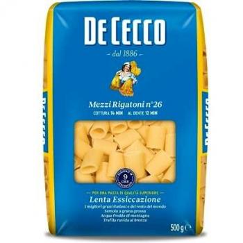 De Cecco Semola of Durum Wheat Pasta Mezzani Rigatoni, 500g