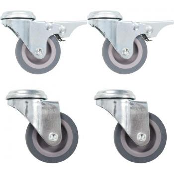Gira-Gira 50 mm – Kit 4 Ruote con Foro per Bullone