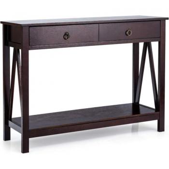Console in Legno Massiccio 3 Livelli COSTWAY