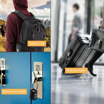 2 Stück Diyife TSA Kombinationsschlösser, 3-stelliges Codeschloss