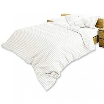 Highliving 300 Thread Count Duvet Cover Set White 100% Egyptian Cotton Hotel Quality