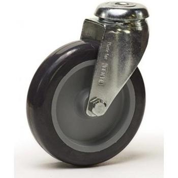 Roulette pivotante 75 mm caoutchouc gris