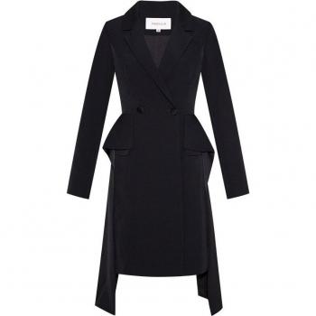 YIGELILA Women's Black Office Dress with Pockets and Turn Down Collar