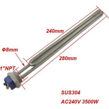 304 Stainless Steel Foldback Screw Electric Water Heater Element 120V/240V 1650W 2500W 3500W 4500W 5500W