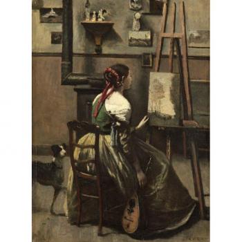 Grafika Jean-Baptiste-Camille Corot: Kreative Werkstatt, 1868 2000 Teile Puzzle