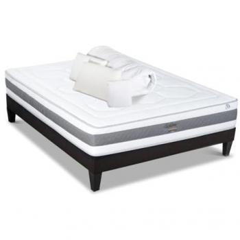 Ensemble Hypsom 140×190 cm : Sommeil Confort Mémoire & Sommier