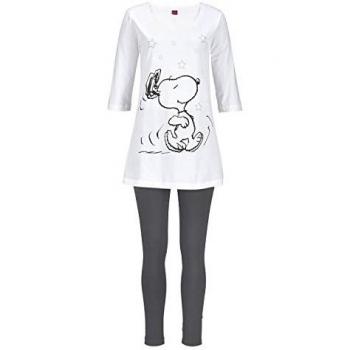 Peanuts Leggings-Pyjama, ecru, Gr. 44/46