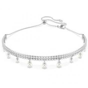 Swarovski Women’s Ariana Grande Capsule Choker – 16 inches, White Pearl