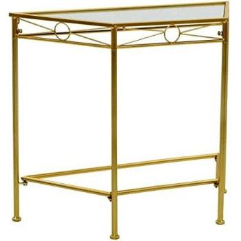 Vintage Metal Side Table 87x34x73 cm Gold