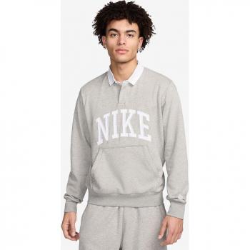 XL Grey Nike Club Polo Fleece Top