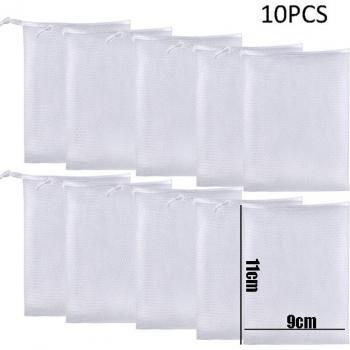 Bath Soap Bubble Mesh Bag Set of 10