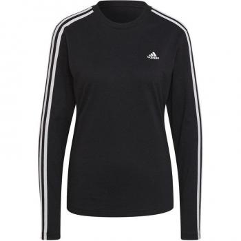 T-Shirt à Manches Longues ADIDAS Essentials 3 Lignes Coton Confortable Coupe Regular