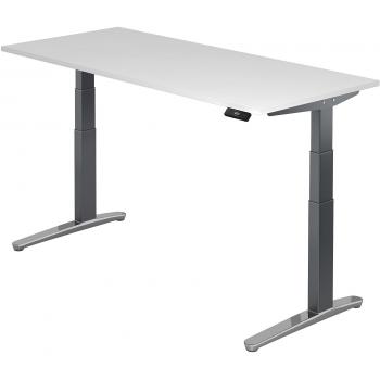 Elektrischer Sitz-Steh-Schreibtisch 180x80cm Weiß Graphit
