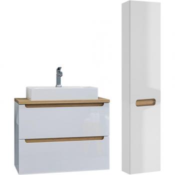 Livia 80 cm Lavabo Set Completo Bianco