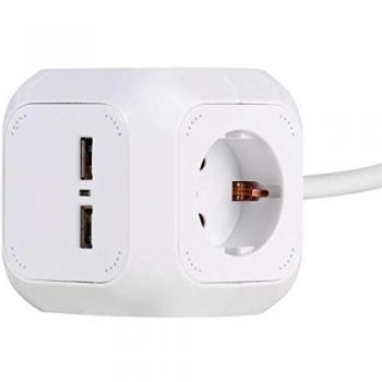 Vivanco 39612 Multipla 4 Prese AC Bianco 1,4 m